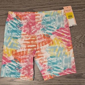 Juicy Couture Kids Colorful Print Bike Shorts Size M 8-10 Brand New
